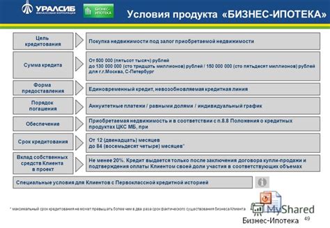 Изучаем условия предоставления кредита